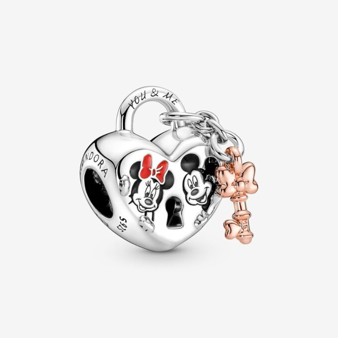 PANDORA Disney Mickey Mouse & Minnie Mouse Padlock Charm