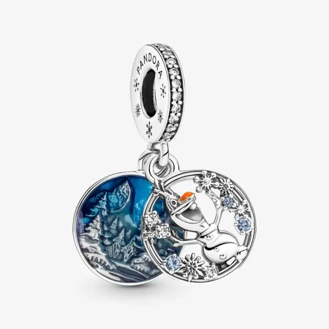 PANDORA Disney Frozen Snow Olaf Double Dangle Charm