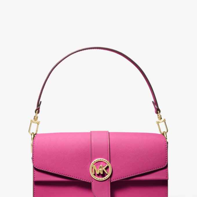 Michael Kors Greenwich Medium Saffiano Leather Shoulder Bag