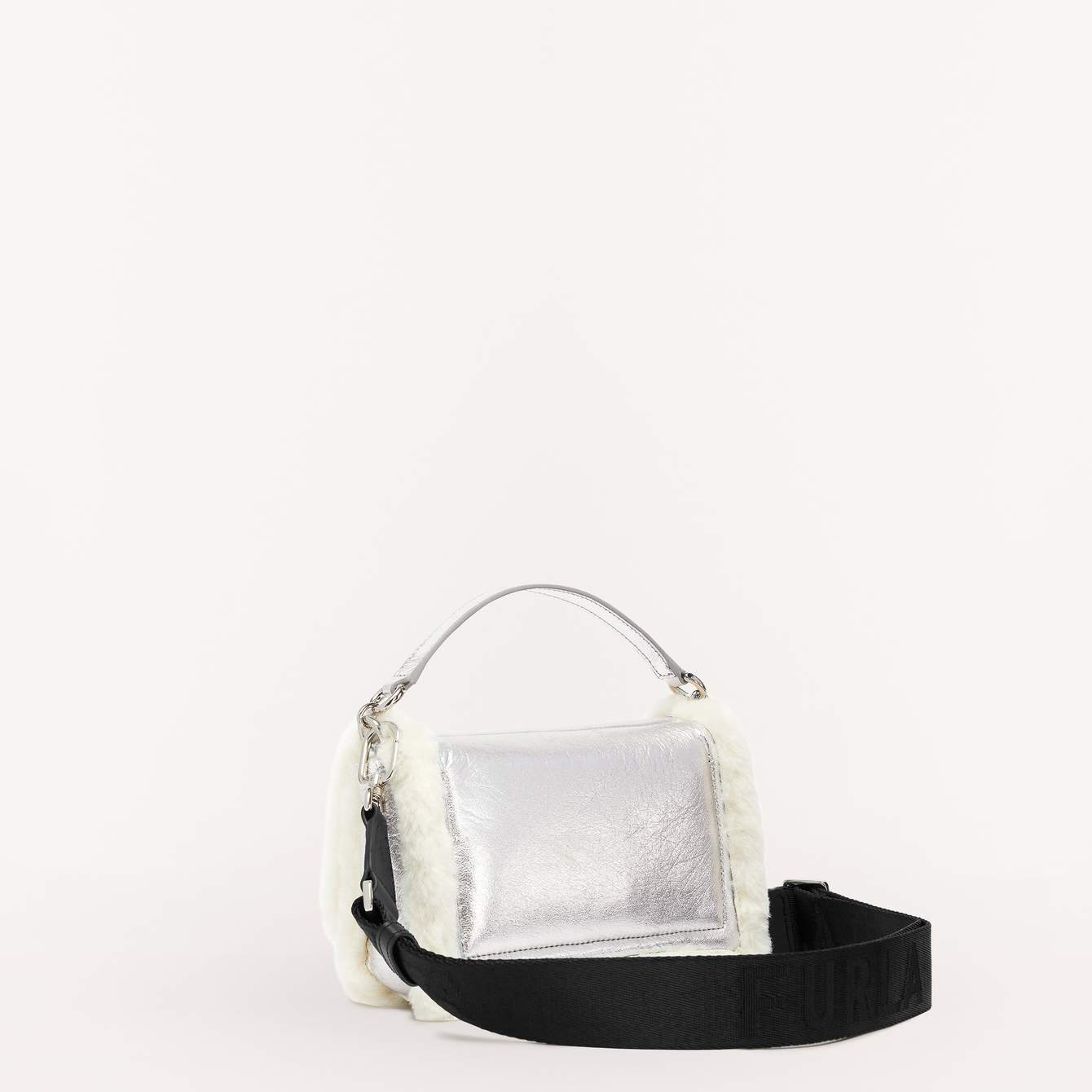 Furla 1927 Soft Crossbody Mini White Cotton - Imagen 4