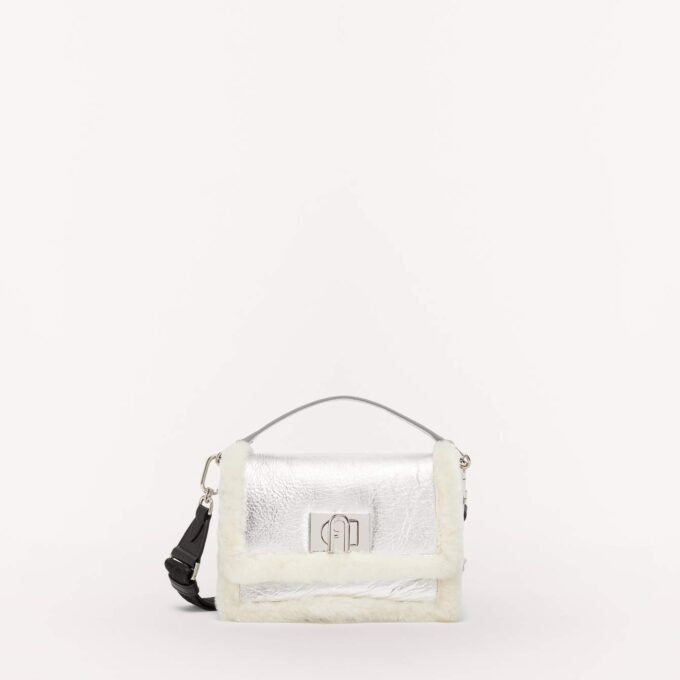 Furla 1927 Soft Crossbody Mini White Cotton
