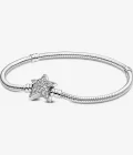 PANDORA Moments Asymmetric Star Clasp Snake Chain Bracelet