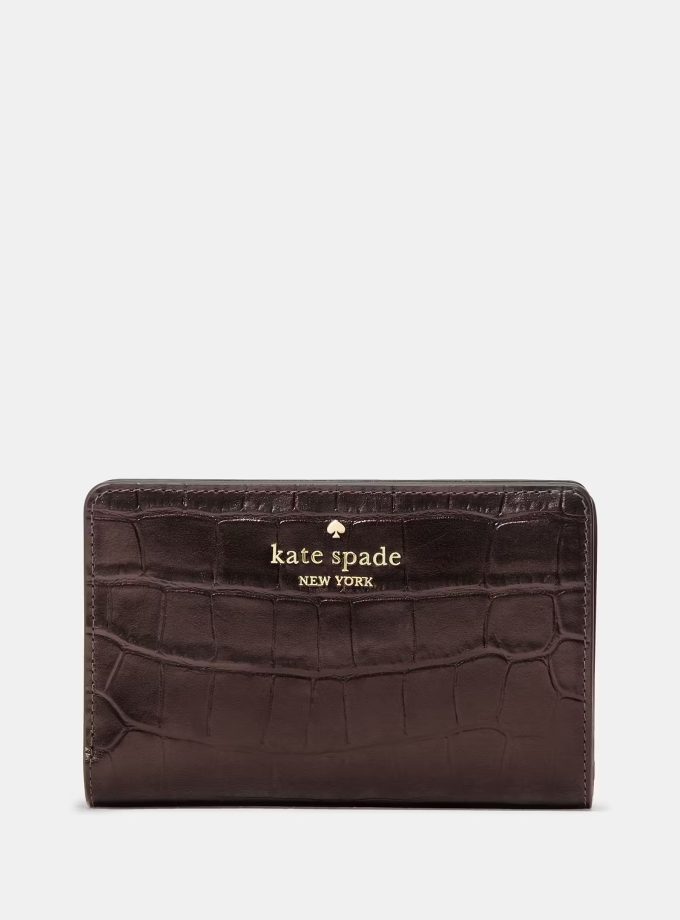 Kate Spade NY Madison Croc Embossed Medium Bifold Wallet